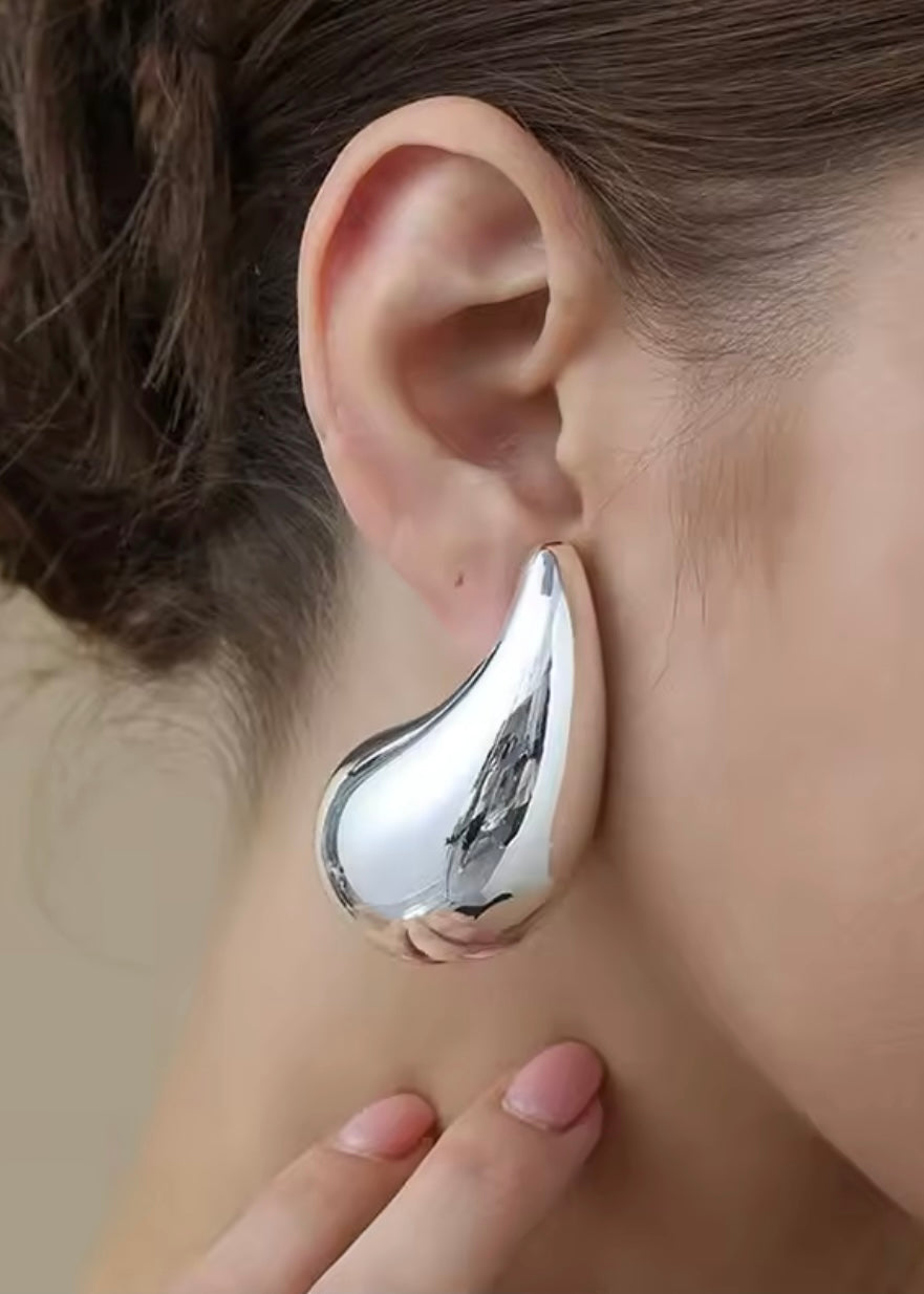 Silver oshun earrings