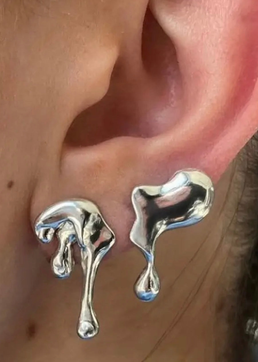 Silver Luna Earrings | Unique Luna Earrings | TSHKA