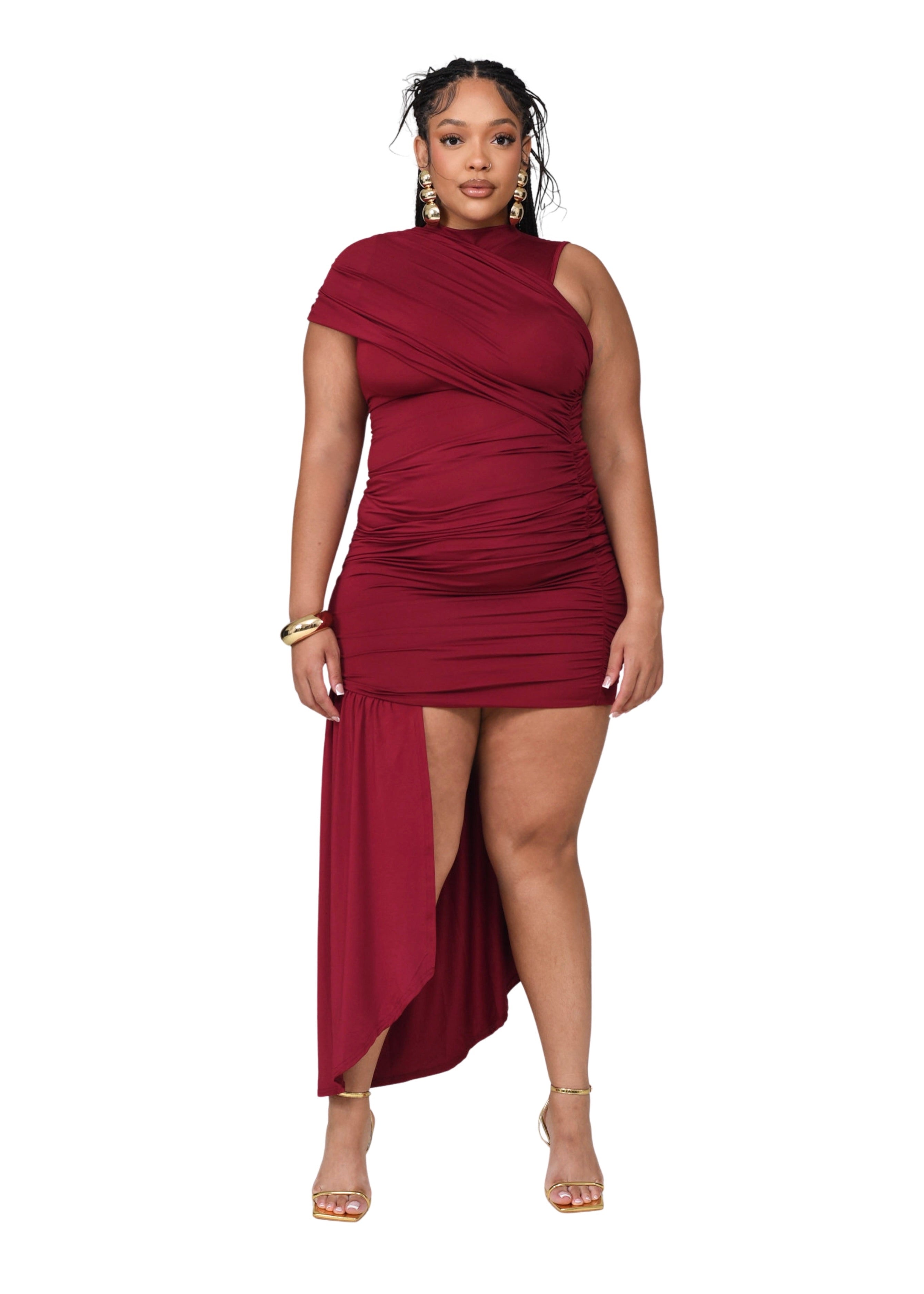 Burgundy clove dress