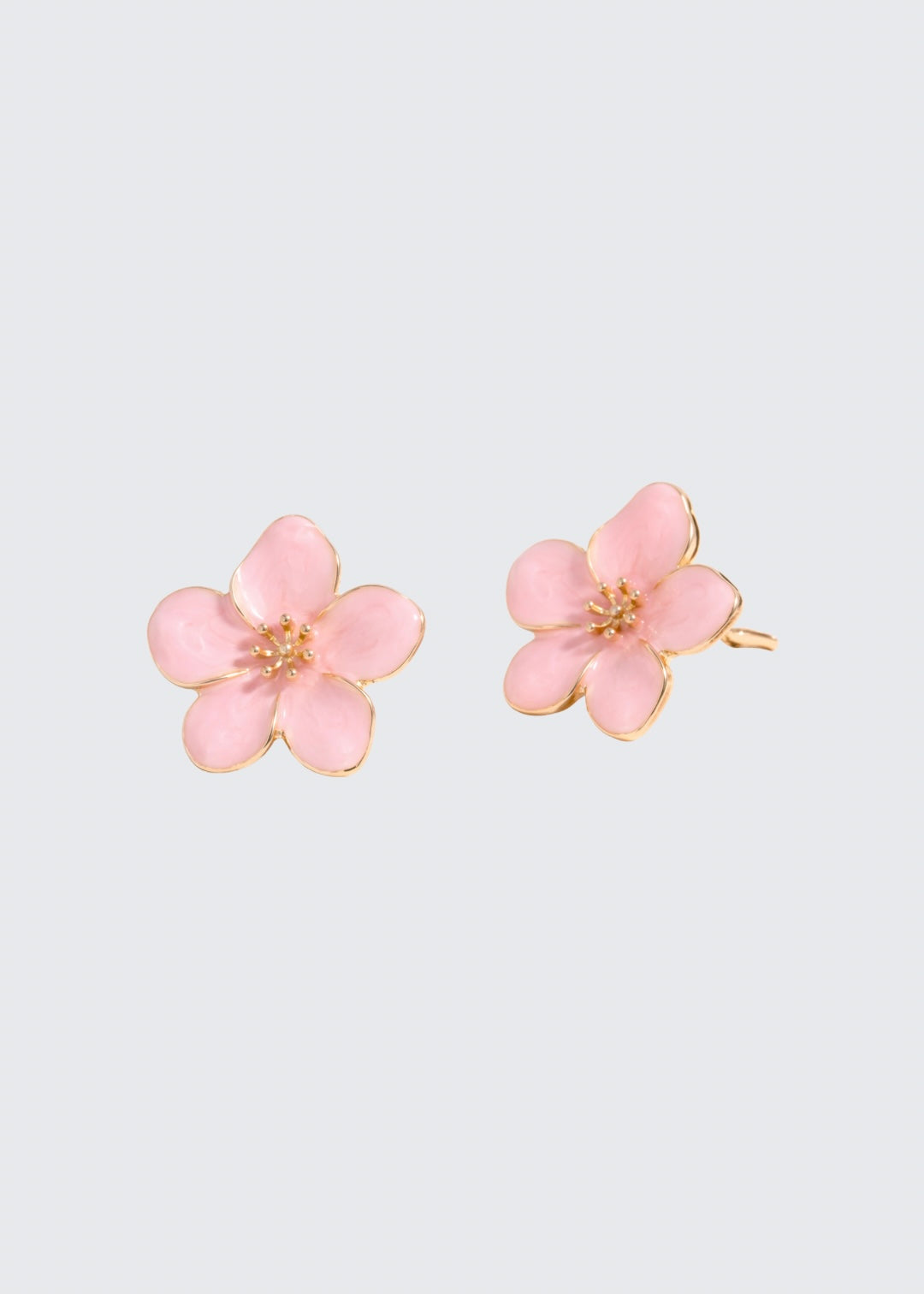Hot pink petal earrings