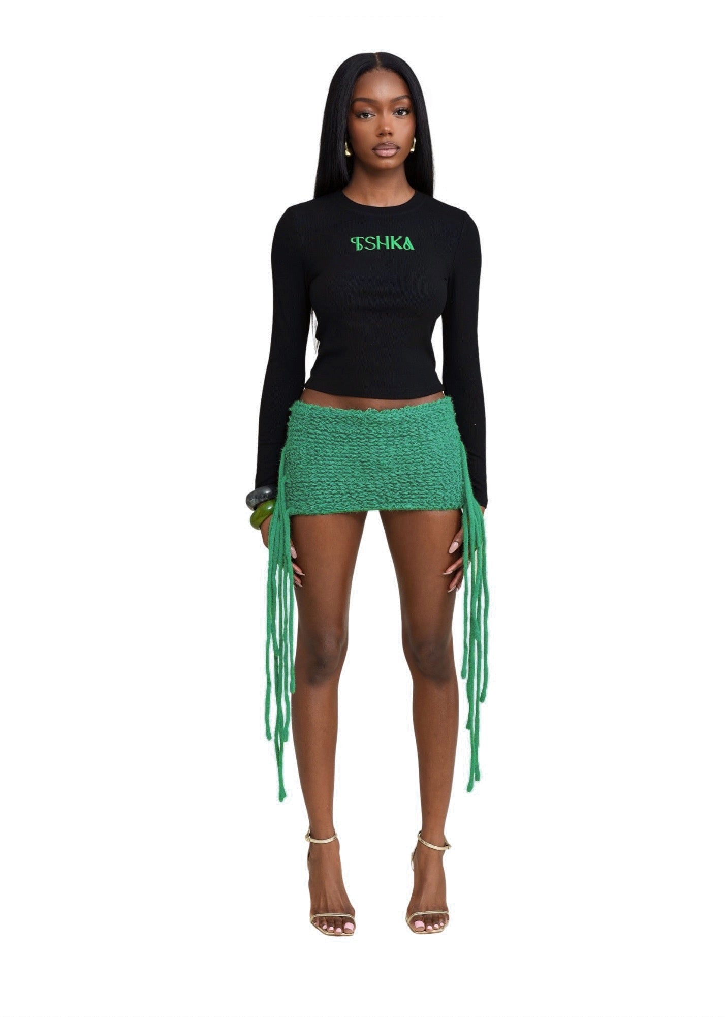 Black & green original top