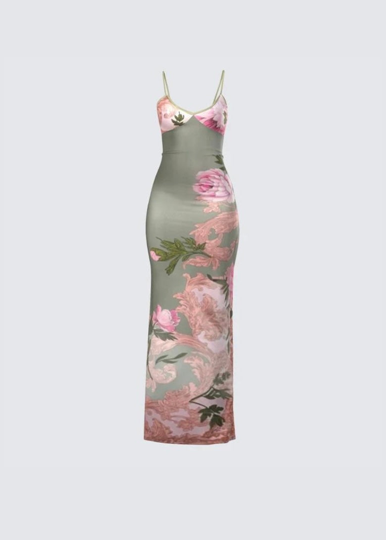Flora Maxi Dress | Bodycon Maxi Dress | TSHKA