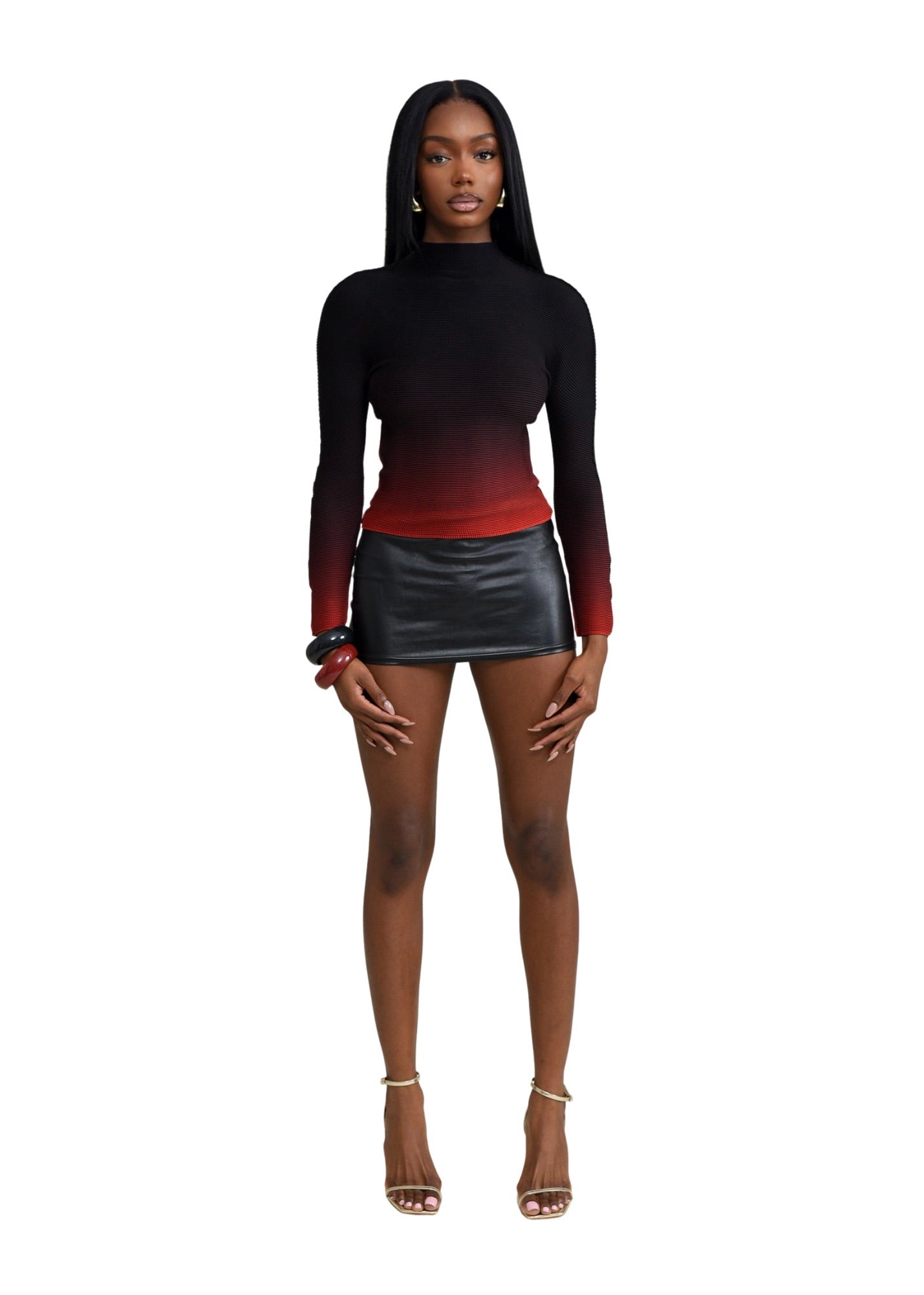 Black widow long-sleeved top